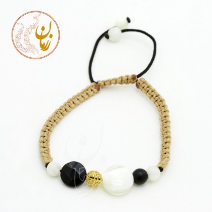 Gold and stone bracelets - Orb lace design-ZMB0926